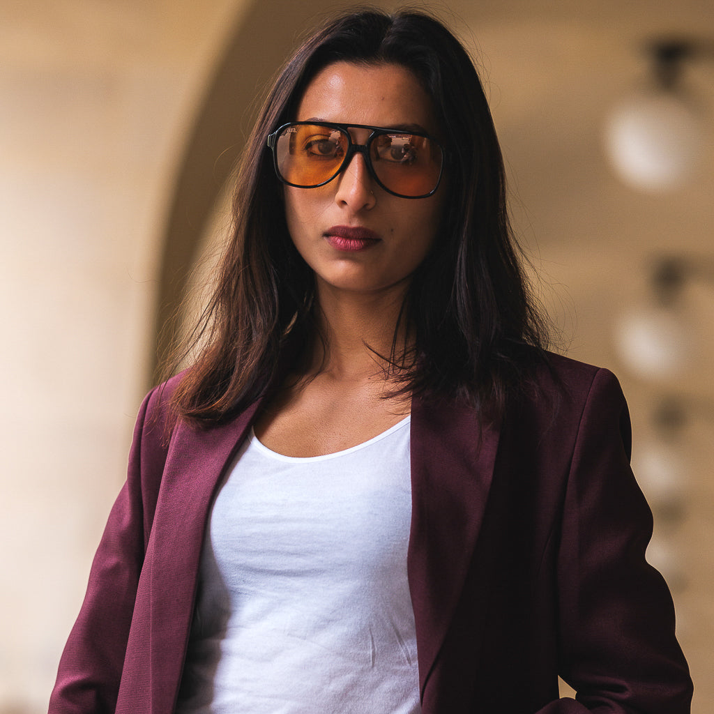 153 Aviator Frames - Black & Orange