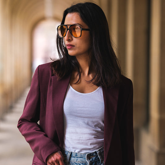 153 Aviator Frames - Black & Orange