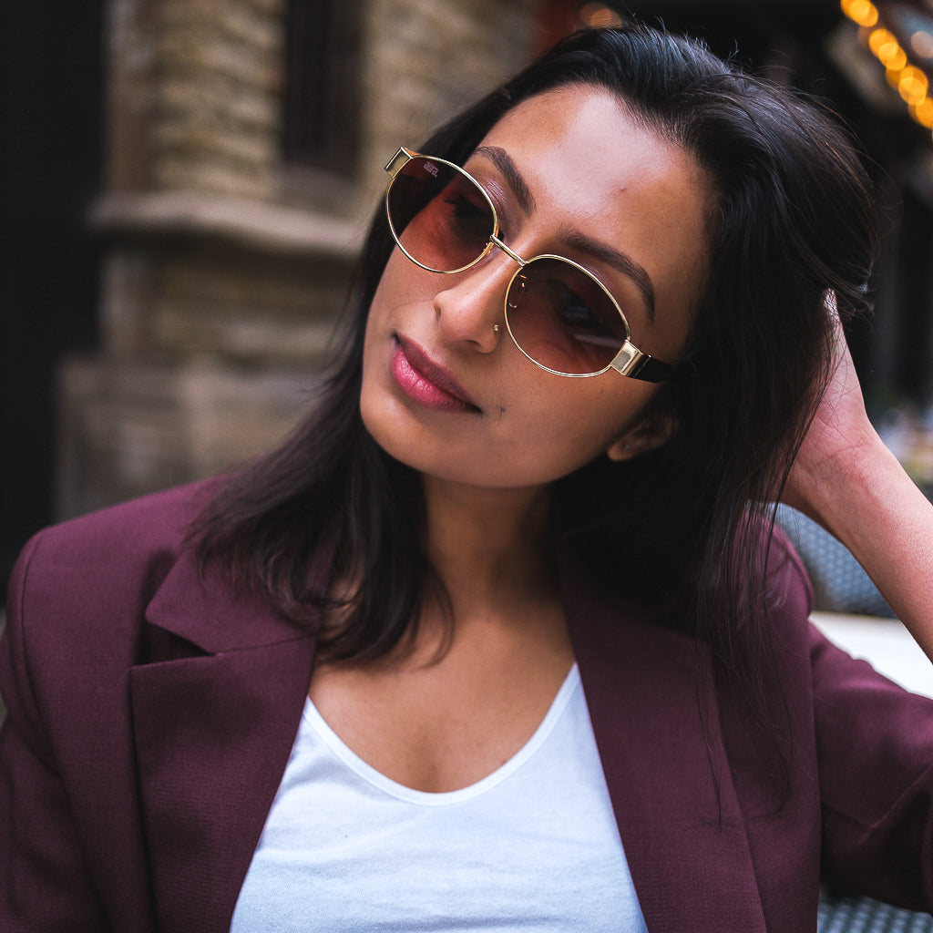602 Oval Frames - Gold & Brown