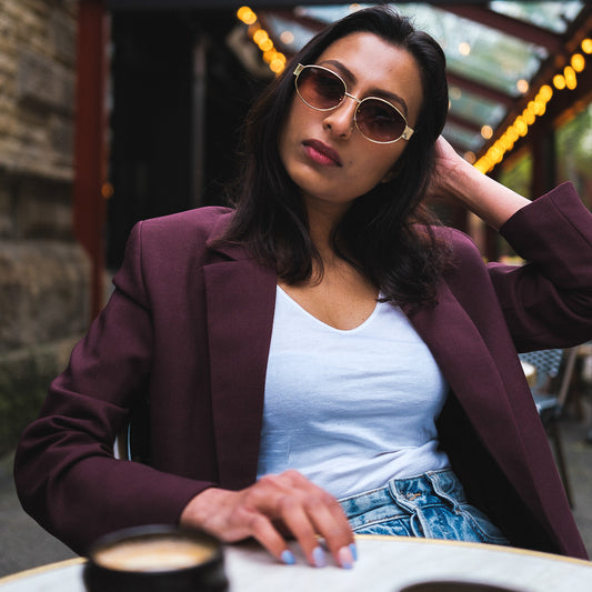 602 Oval Frames - Gold & Brown