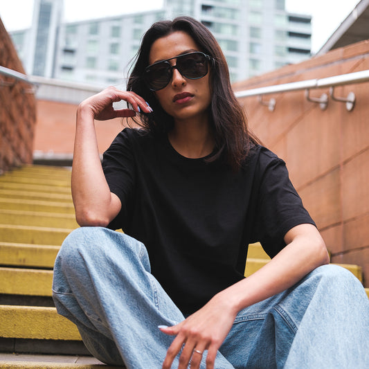 153 Aviator Frames - Black & Black