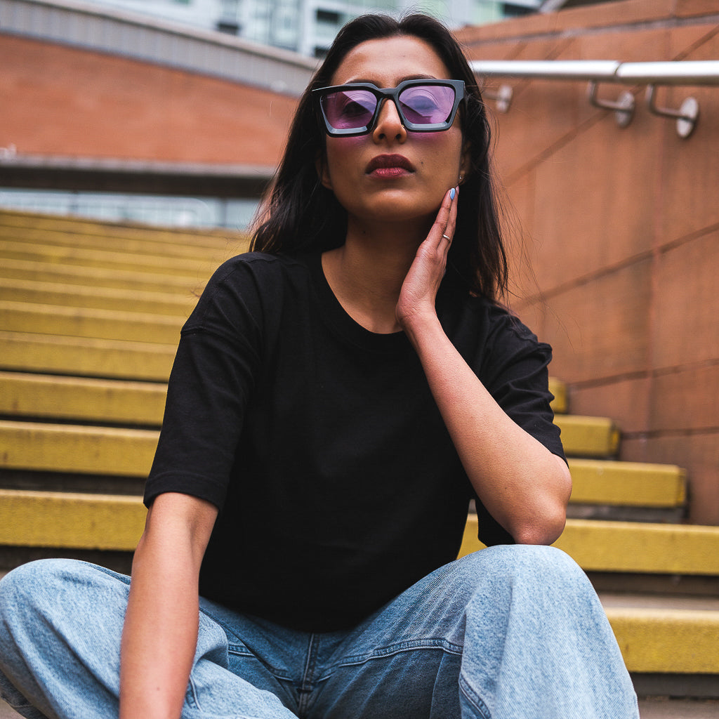 902 Square Frames - Black & Purple