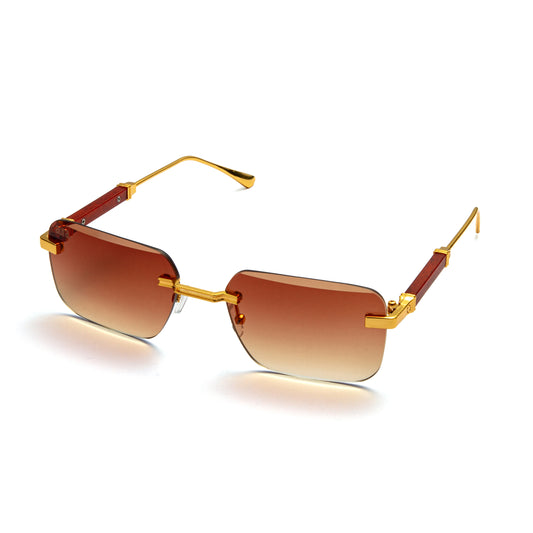 198 Rectangle Frame - Gold and Brown