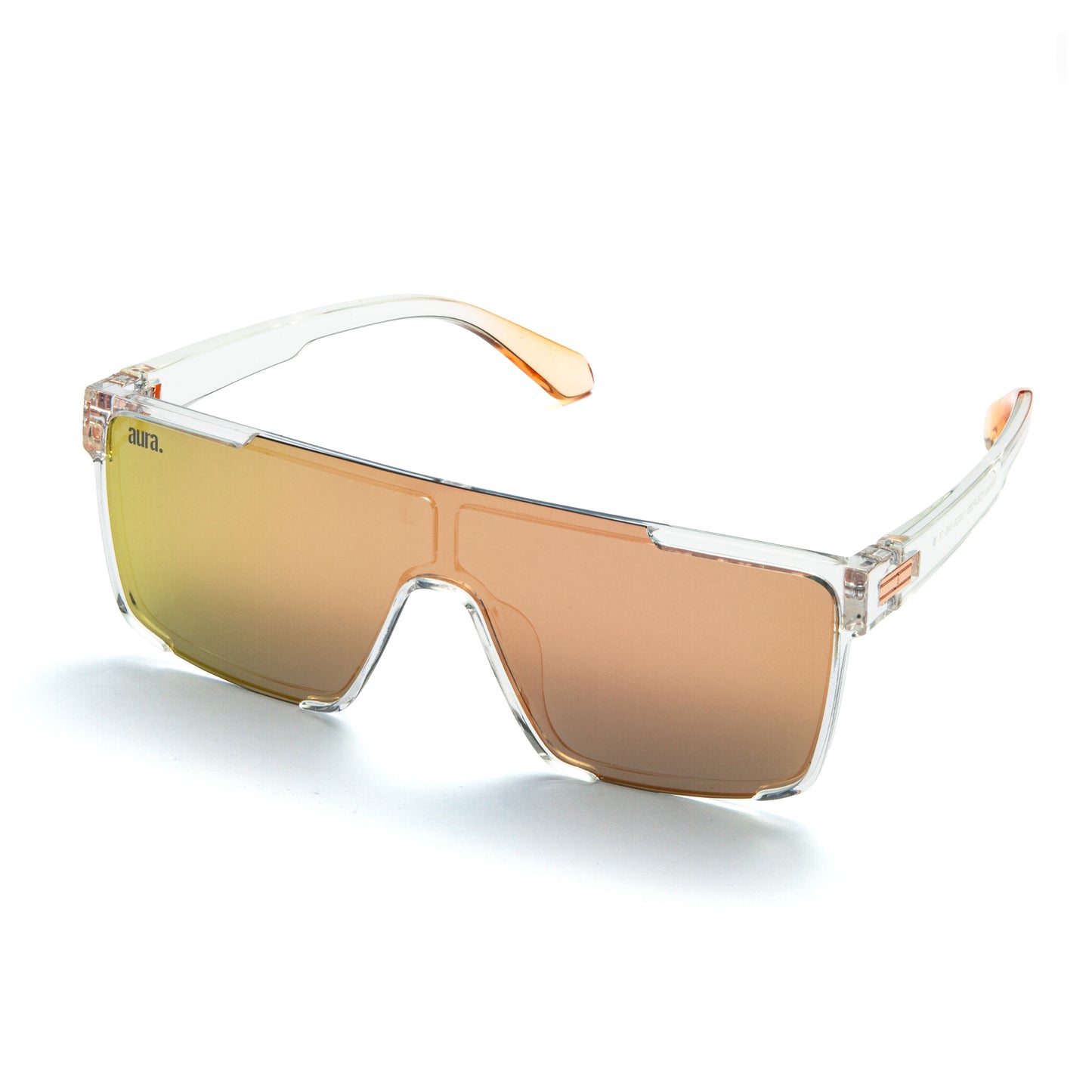 543 Square Frame - Clear and Orange