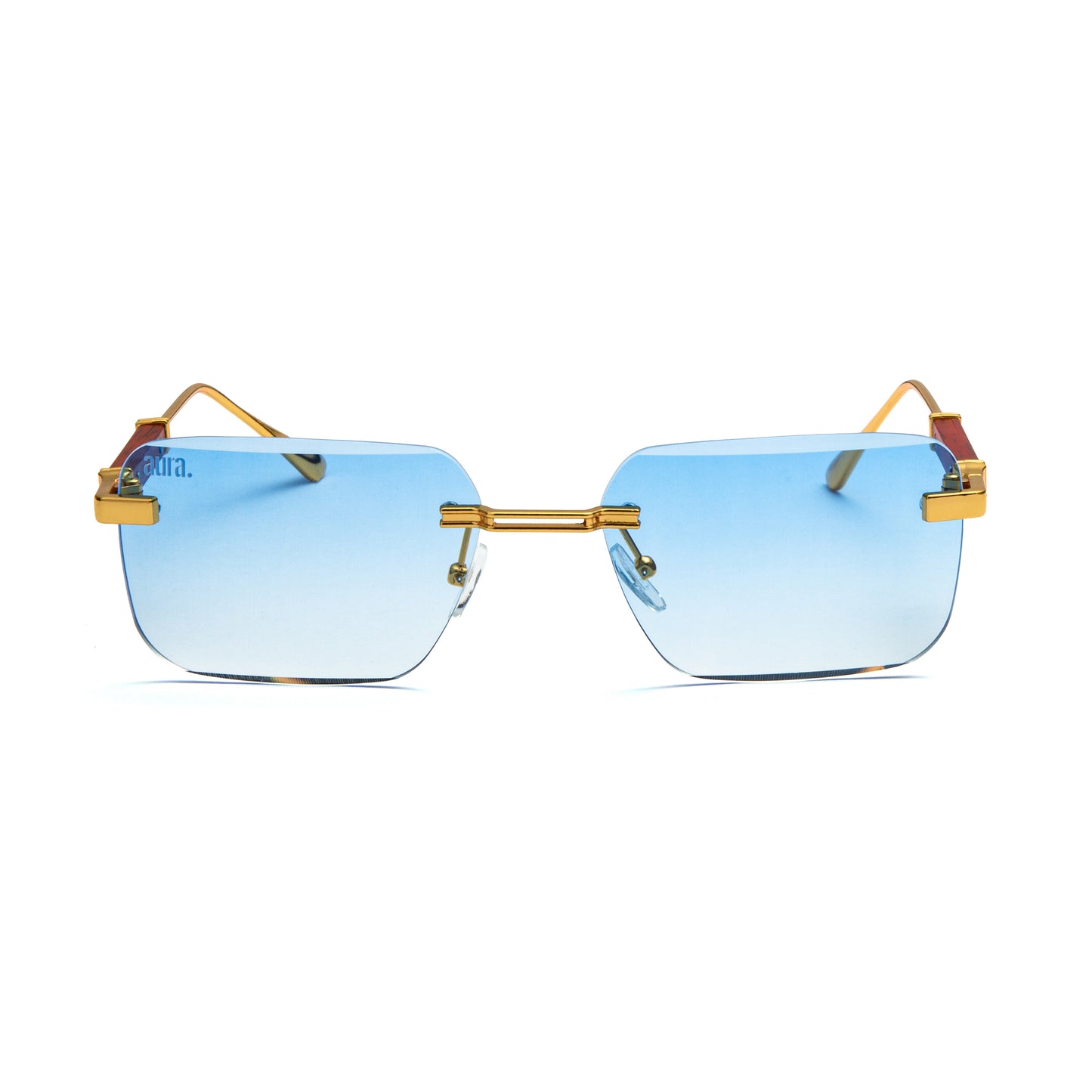 198 Rectangle Frame - Gold and Blue