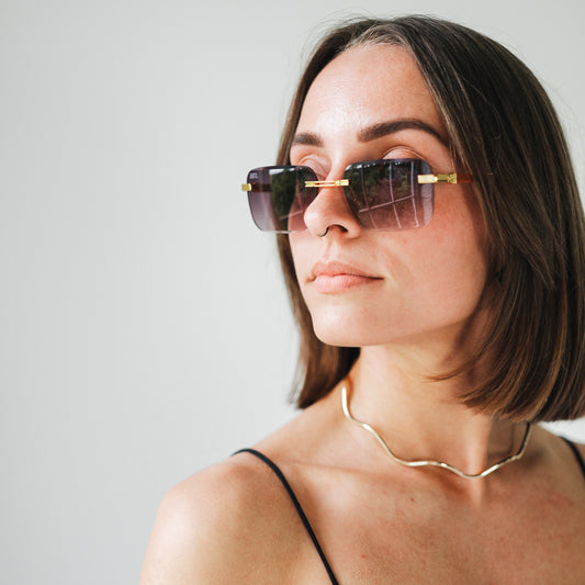 198 Rectangle Frame - Gold and Grey