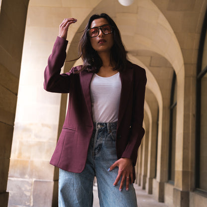 709 Square Frame - Grey & Pink