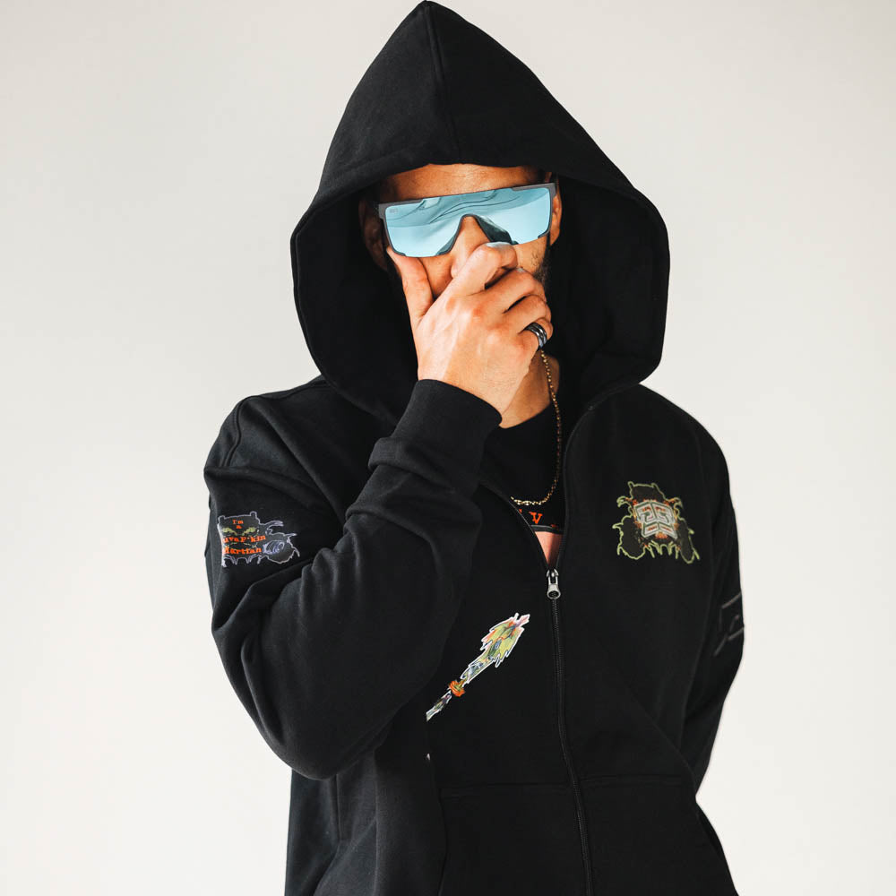 543 Square Frame - Black and Blue