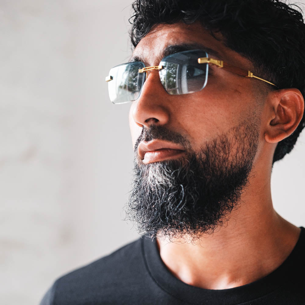 198 Rectangle Frame - Gold and Green