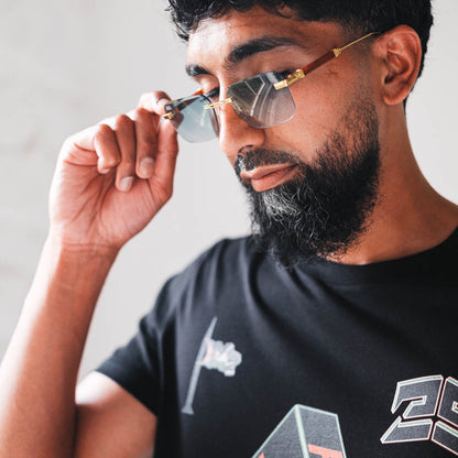 198 Rectangle Frame - Gold and Green