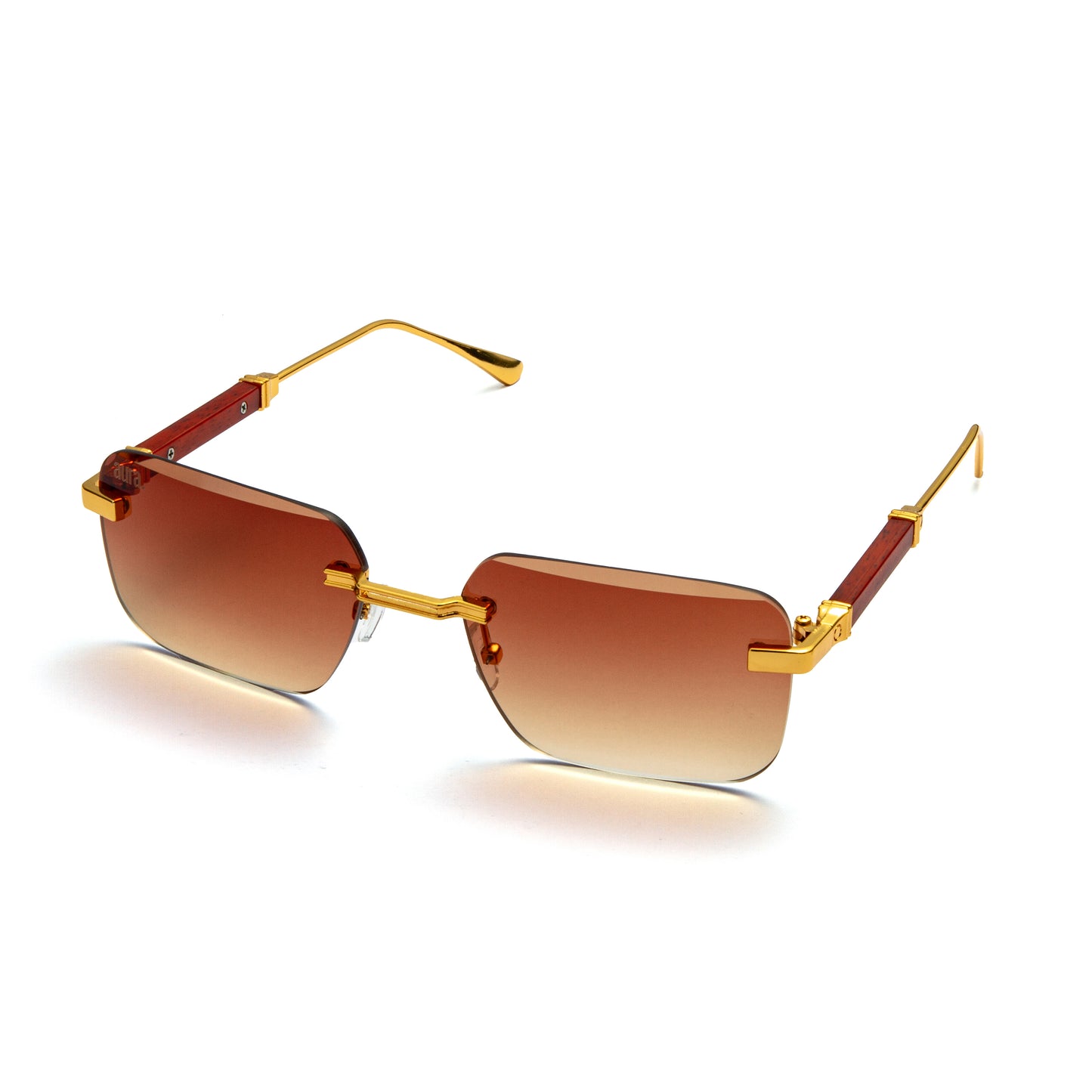 198 Rectangle Frame - Gold and Brown