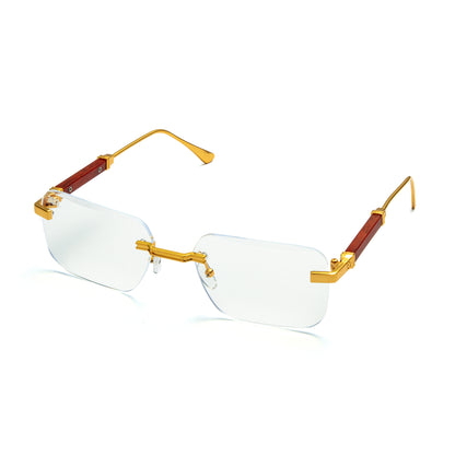 198 Rectangle Frame - Gold and Clear