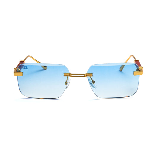 198 Rectangle Frame - Gold and Blue