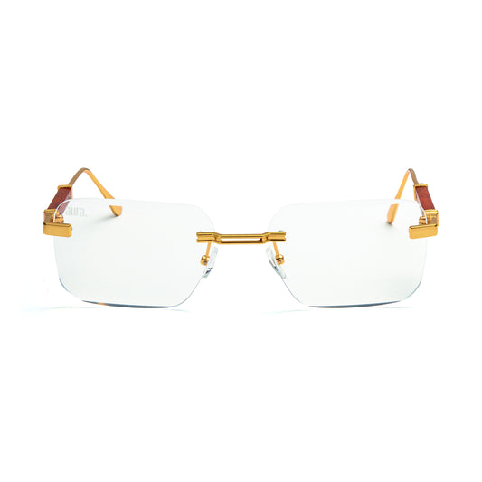 198 Rectangle Frame - Gold and Clear
