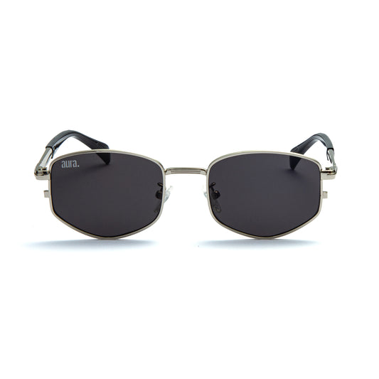 016 Geometric Frame - Silver and Black