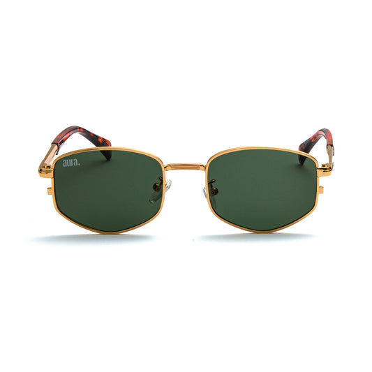 016 Geometric Frame - Gold and Green