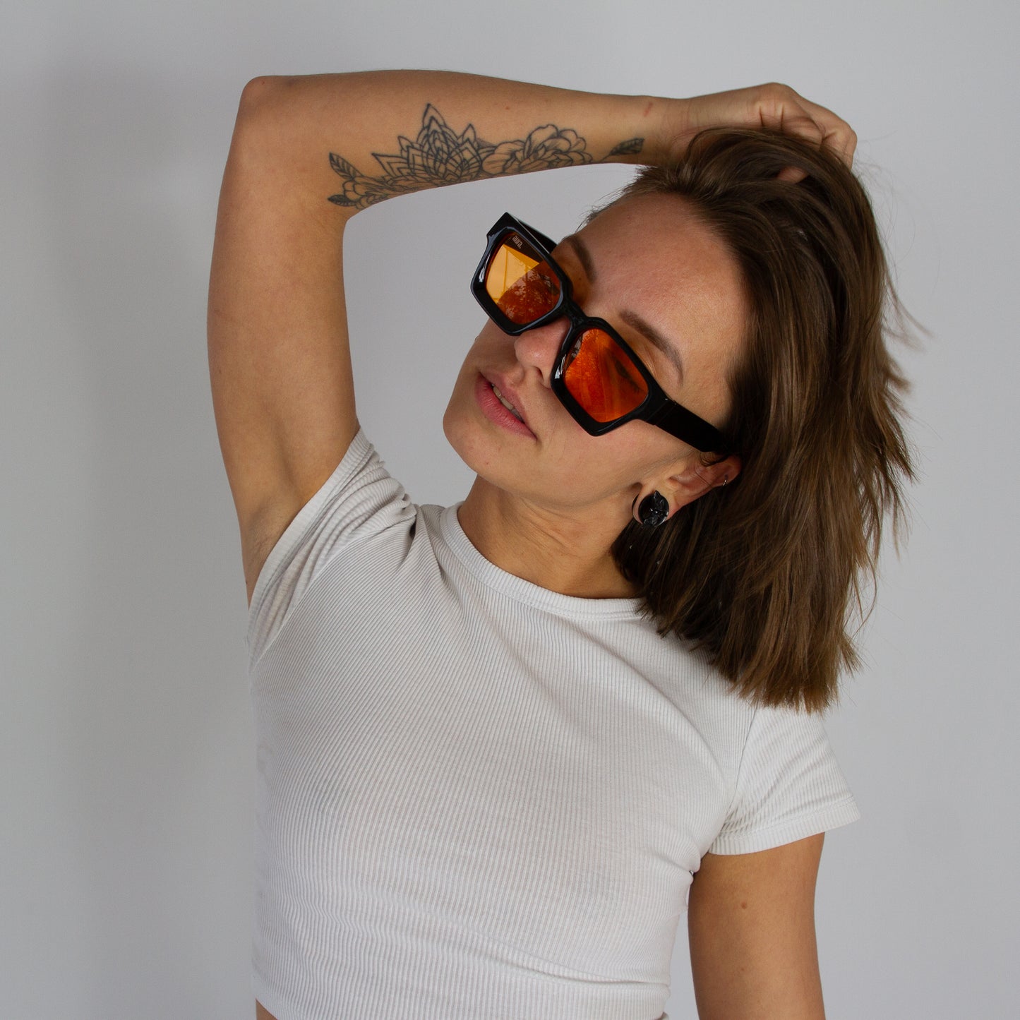 902 Square Frames - Black & Orange