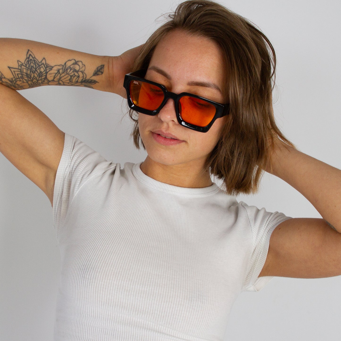 902 Square Frames - Black & Orange