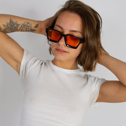 902 Square Frames - Black & Orange