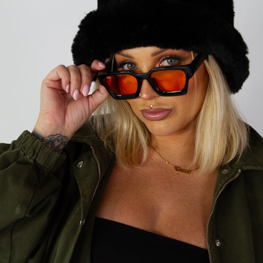 902 Square Frames - Black & Orange