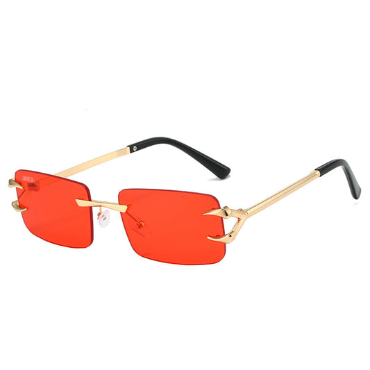 021 Rectangle Frame - Gold and Red