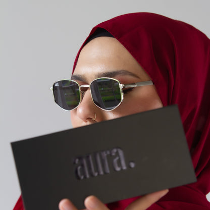 016 Geometric Frame - Silver and Black