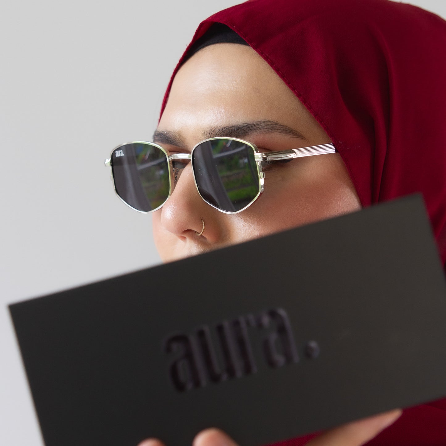 016 Geometric Frame - Silver and Black