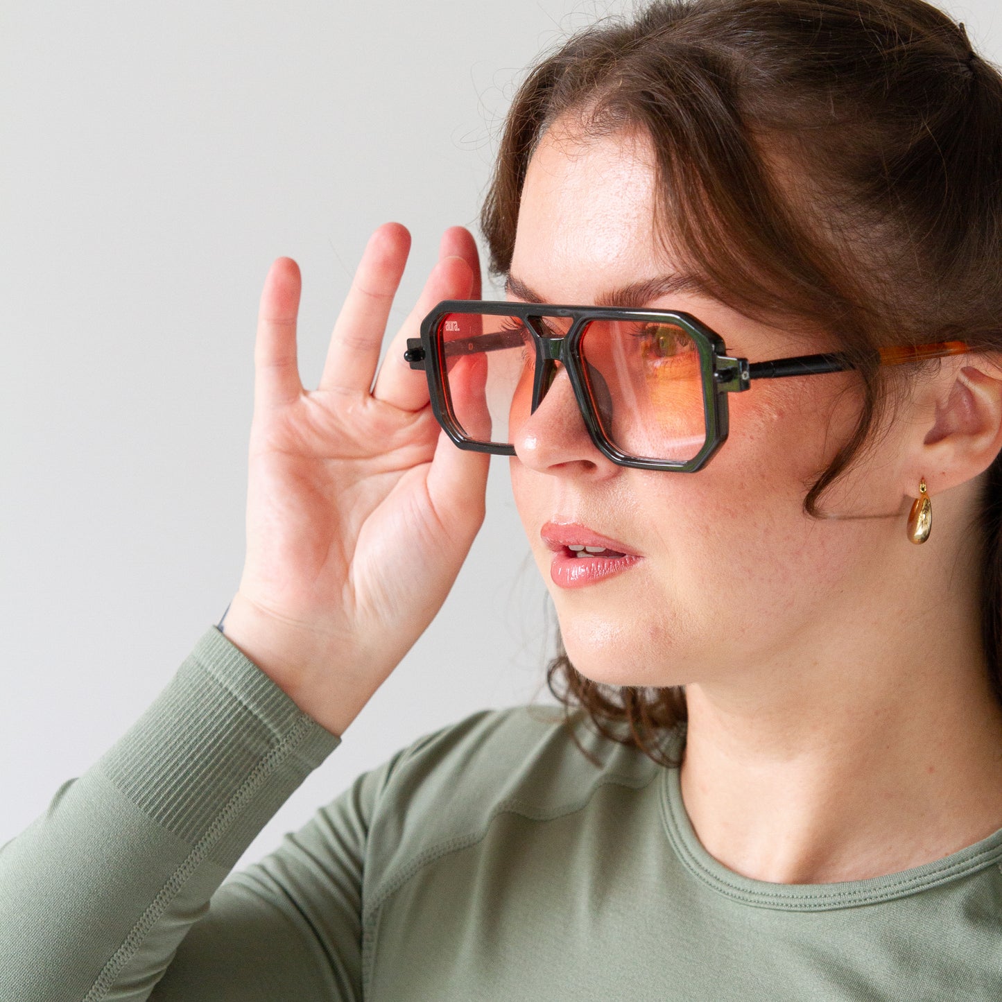 709 Square Frame - Grey & Pink