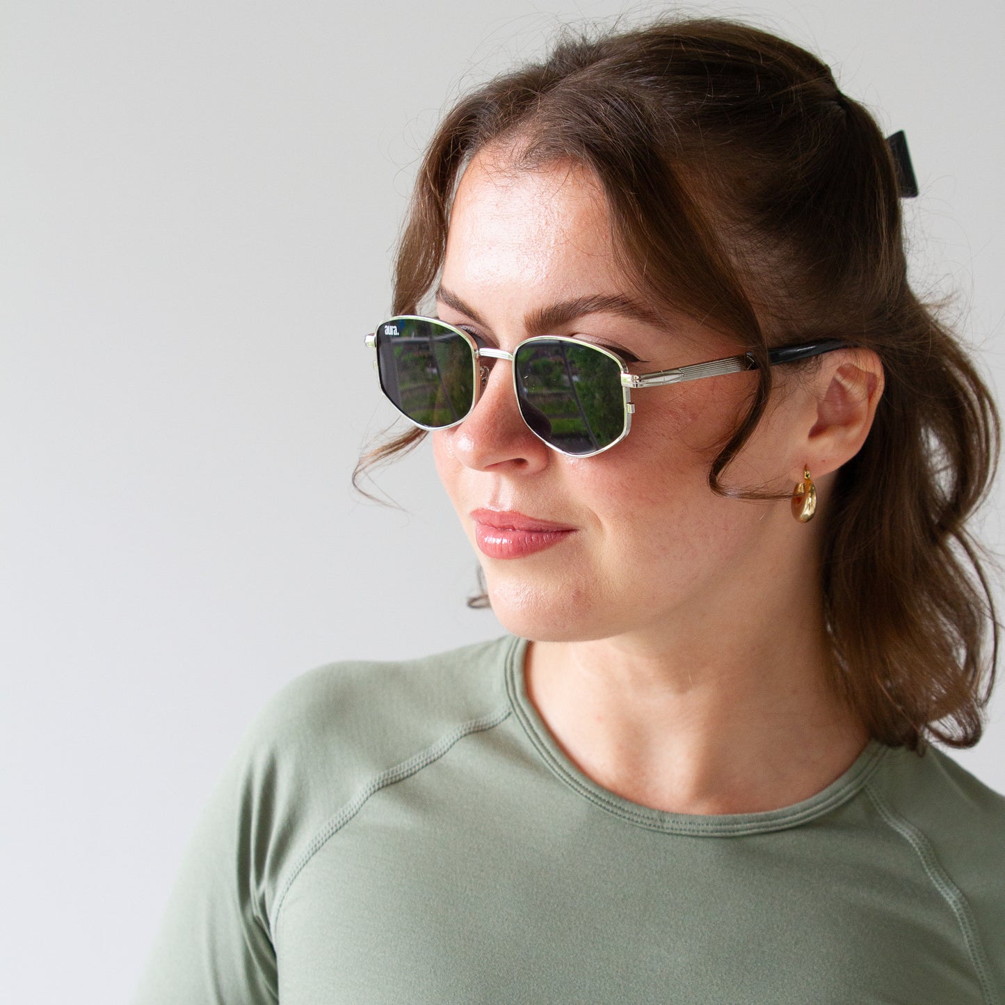 016 Geometric Frame - Silver and Black