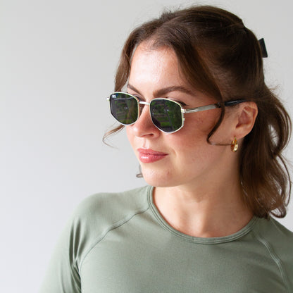 016 Geometric Frame - Silver and Black