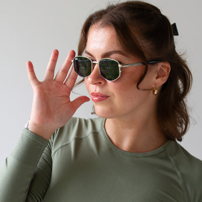 016 Geometric Frame - Silver and Black