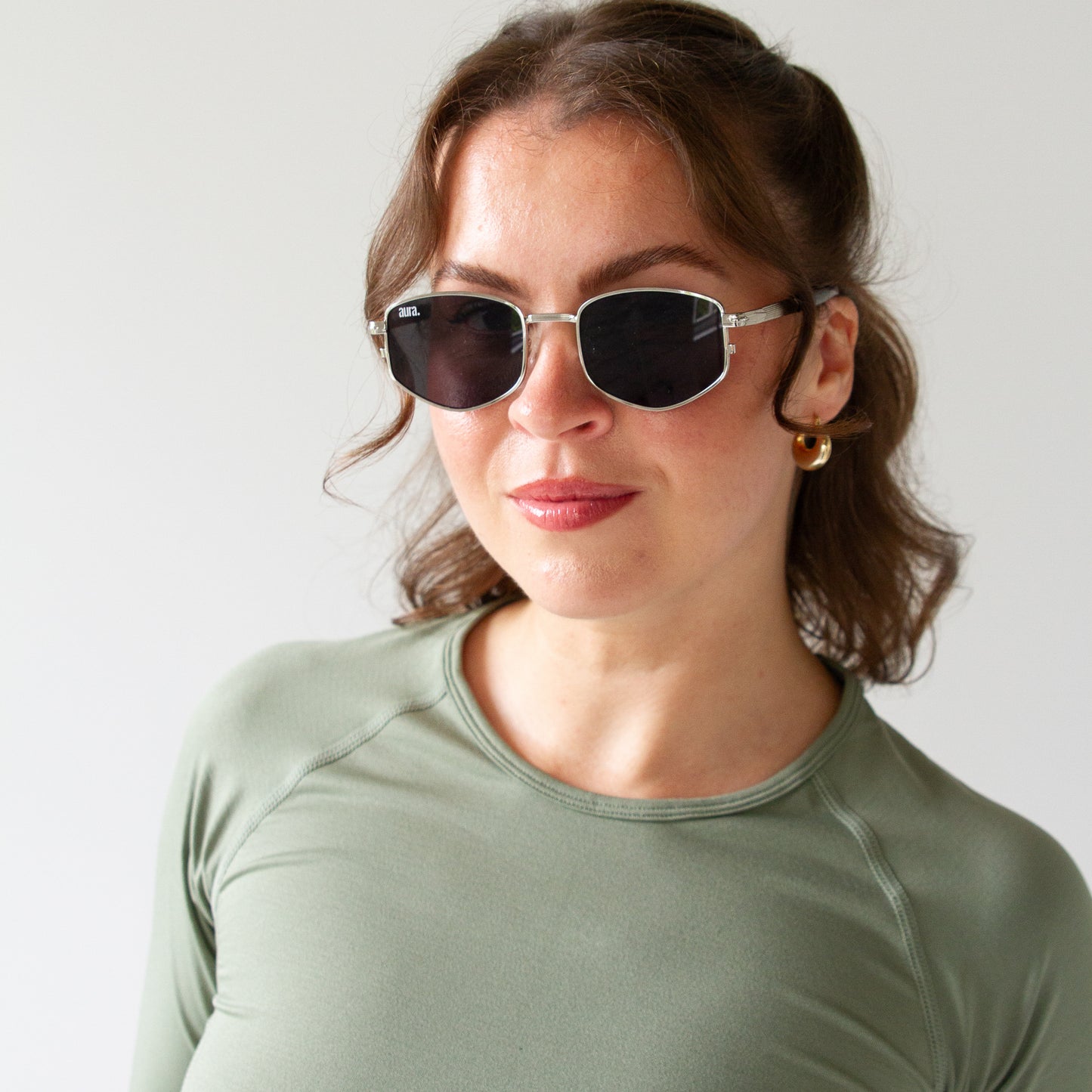 016 Geometric Frame - Silver and Black