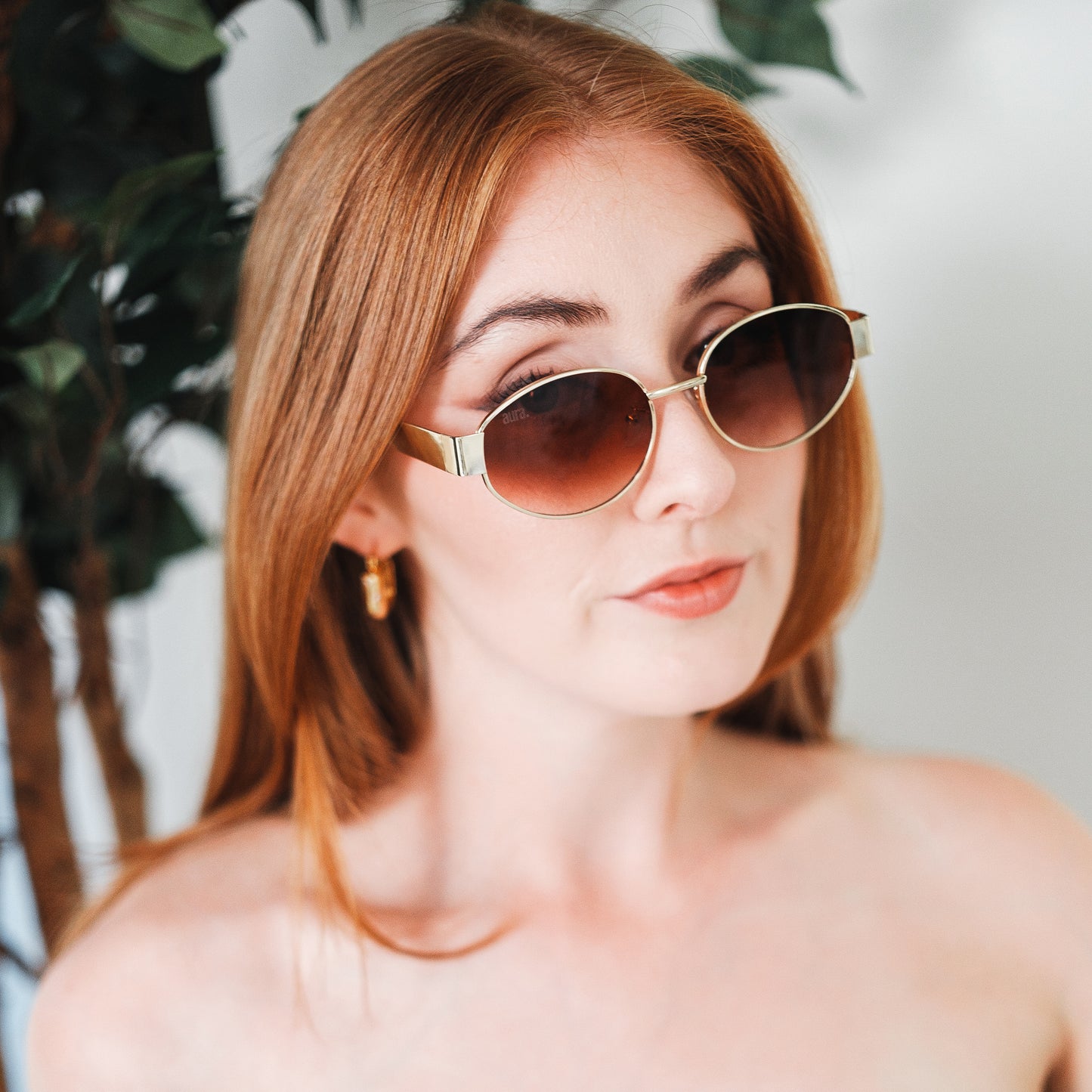 602 Oval Frames - Gold & Brown