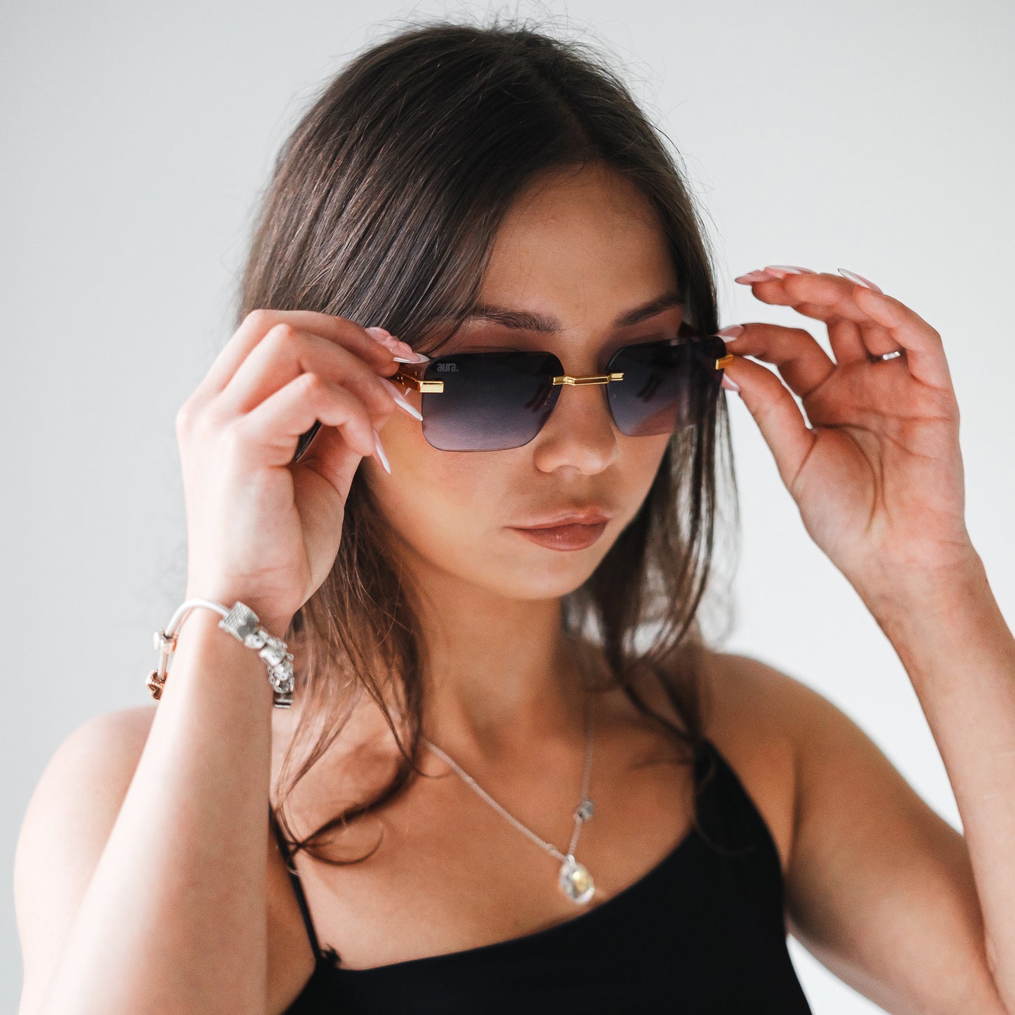 198 Rectangle Frame - Gold and Grey