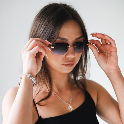 198 Rectangle Frame - Gold and Grey