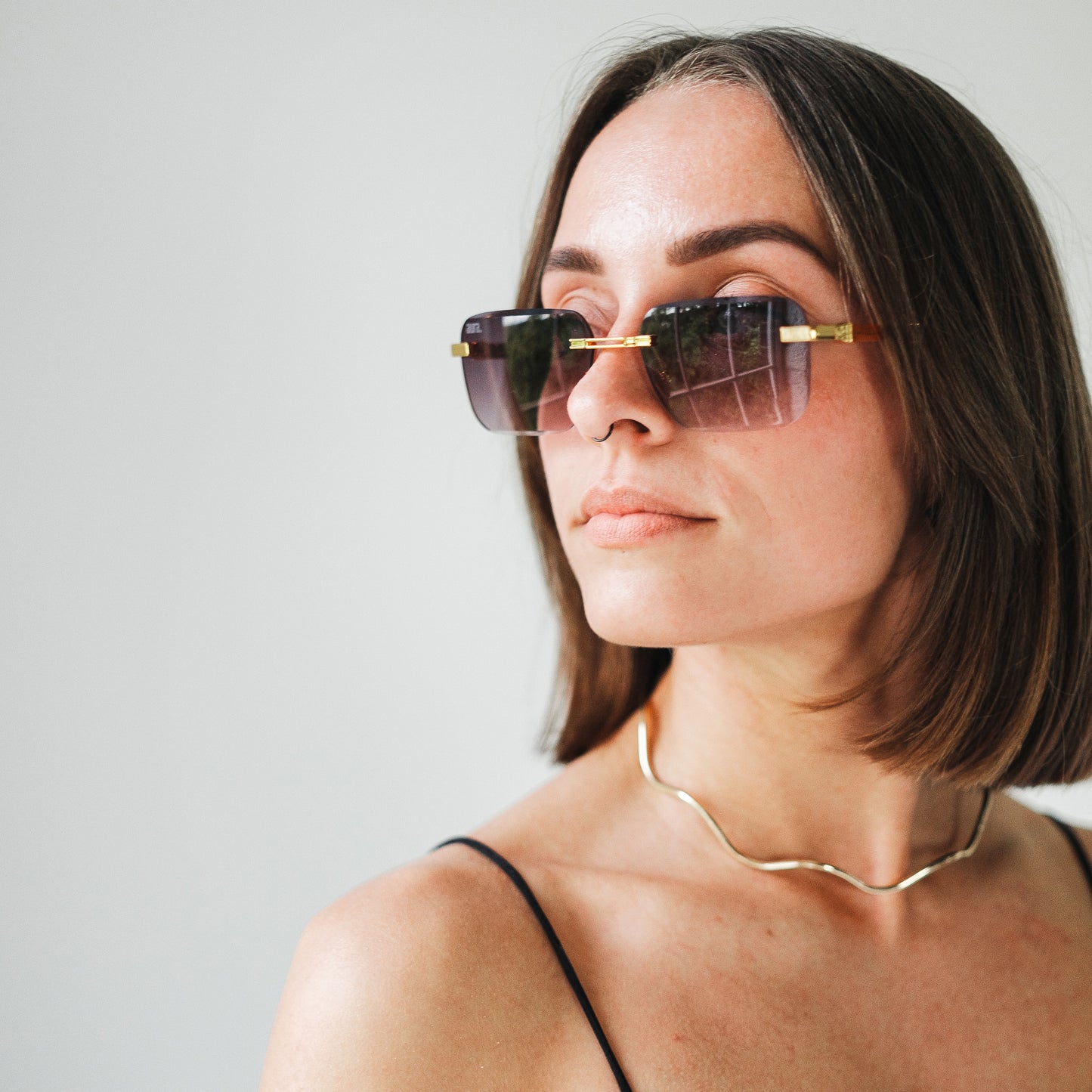 198 Rectangle Frame - Gold and Grey