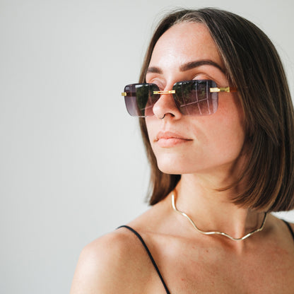 198 Rectangle Frame - Gold and Grey