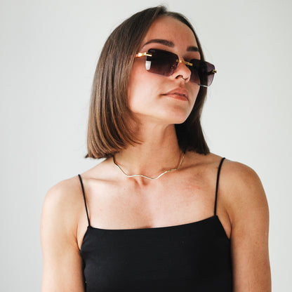 198 Rectangle Frame - Gold and Grey